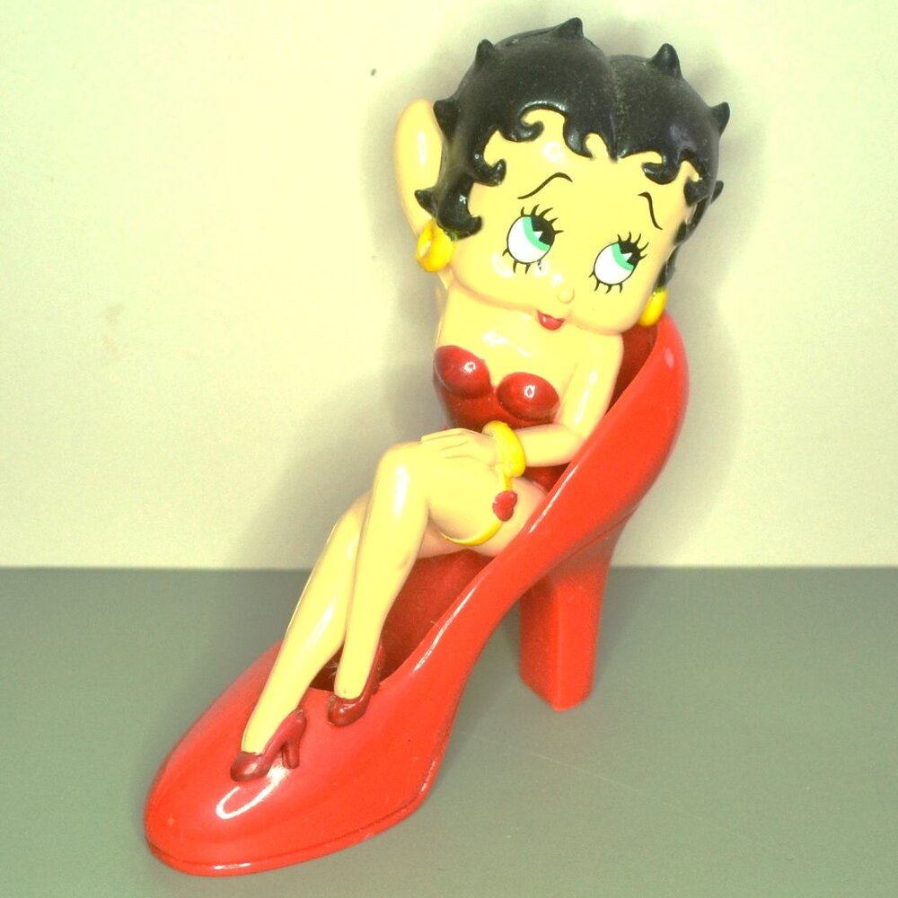 Set Of 4 Betty Boop Figures/Ornaments Shopping Bag High Heels Martini Glass - Picture 2 of 14